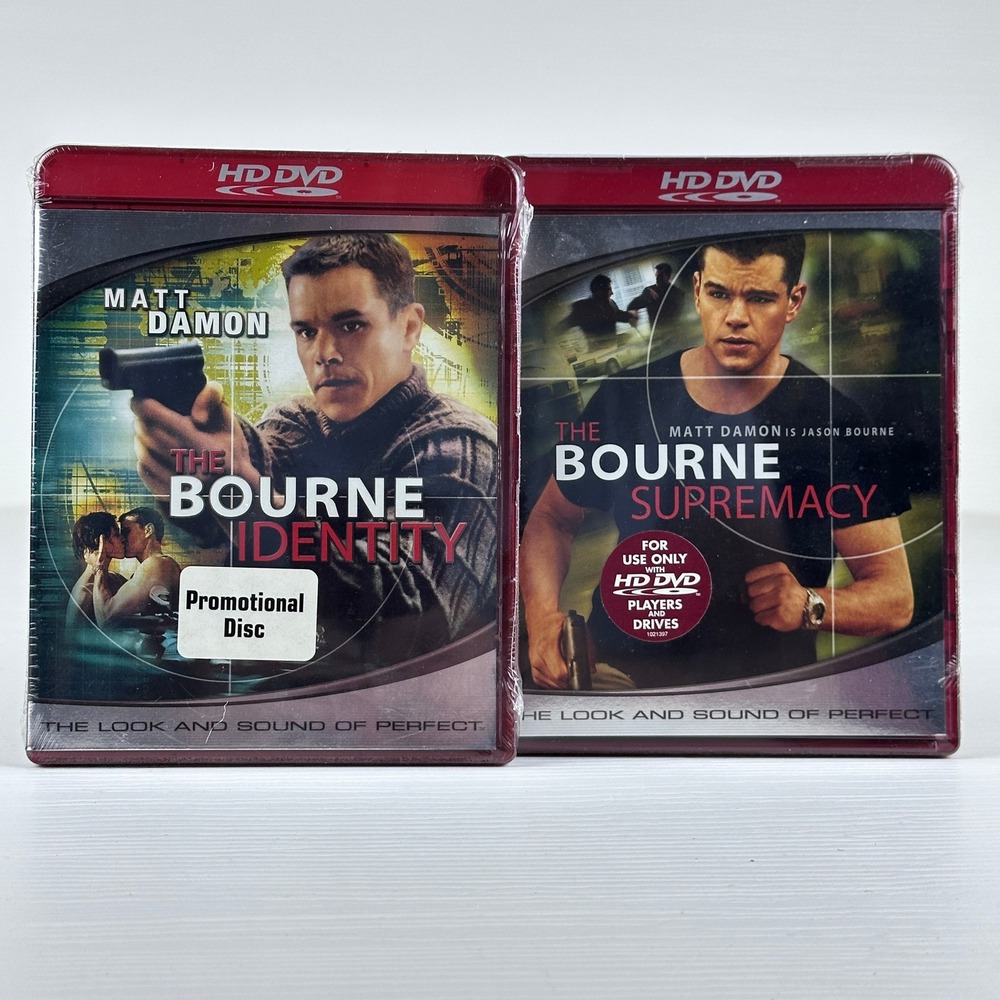 The Bourne Identity & Supremacy HD DVD Matt Damon Action Movie Bundle New Sealed